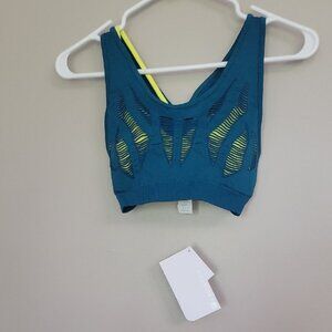Fabletics Green Yellow Bra Size XS NWT